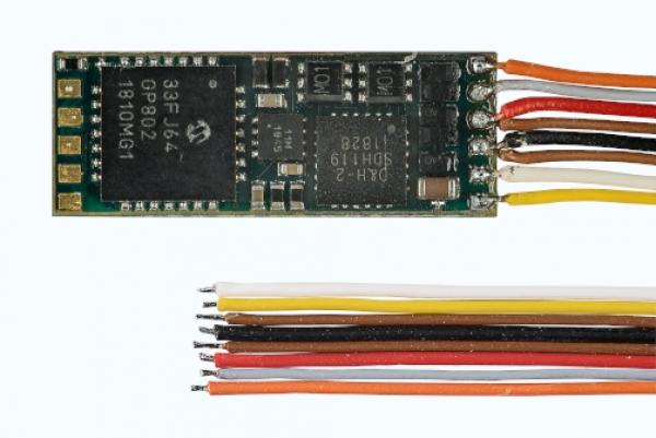 D&H SD05A-3, Fahr und Sounddecoder, mit 8 Anschlusslitzen, 2. Generation, SX1, SX2, DCC und MM, über 100 Sounds zur Auswahl